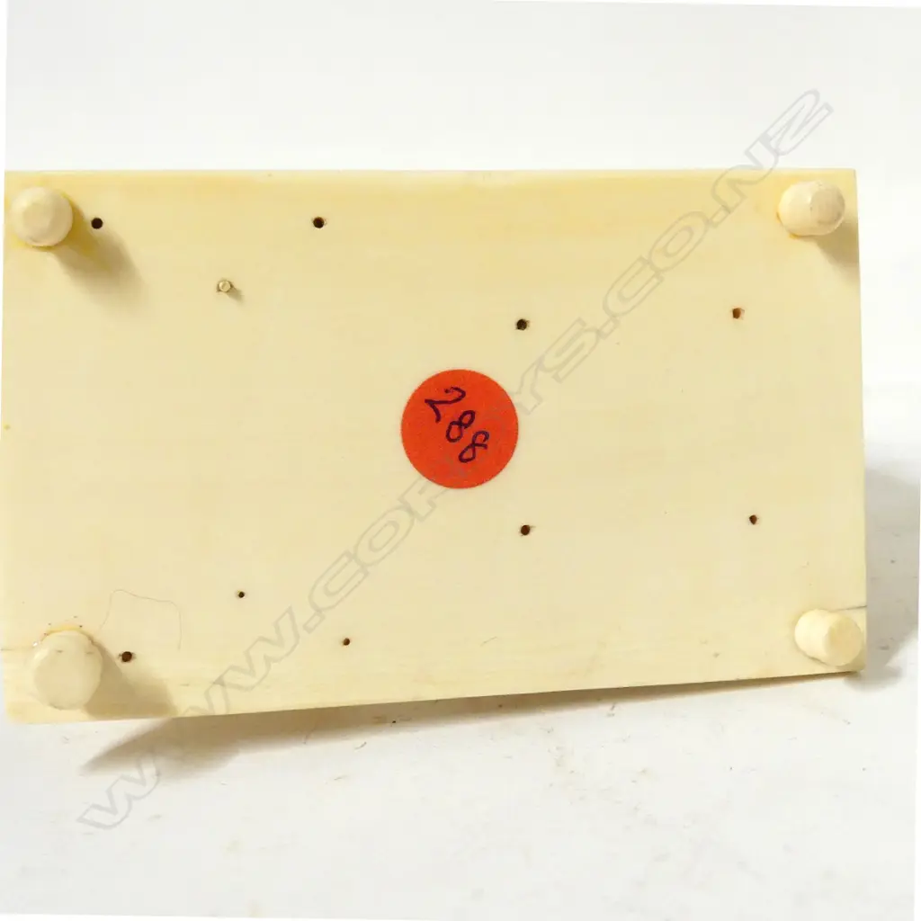 An Indian carved ivory cart and oxen Image 1++