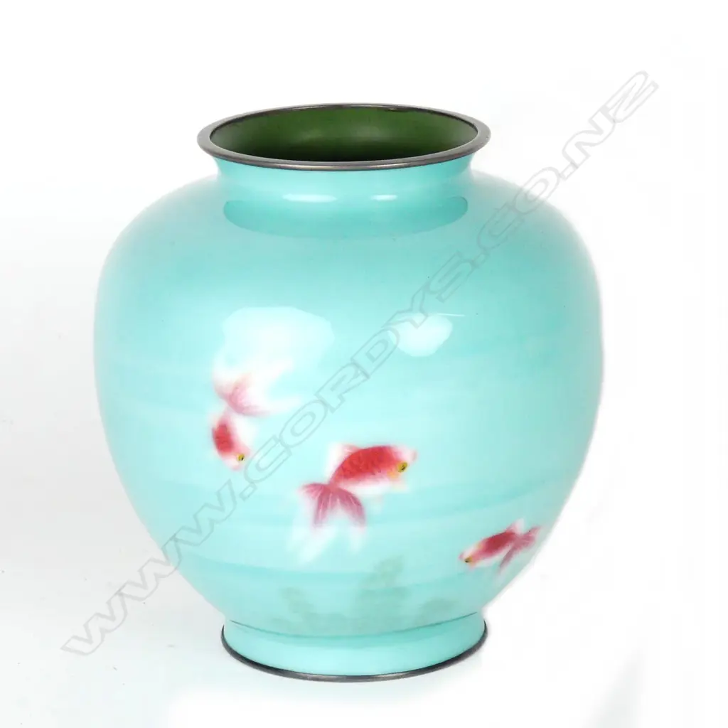 A fine Japanese cloisonné enamel vase Image 1++