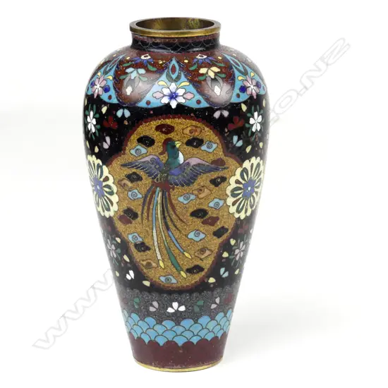 A Japanese cloisonné vase