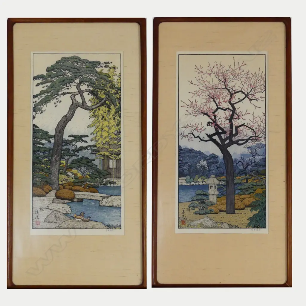 Two woodblocks by Toshi Yoshida (1911-1995) Image 1++