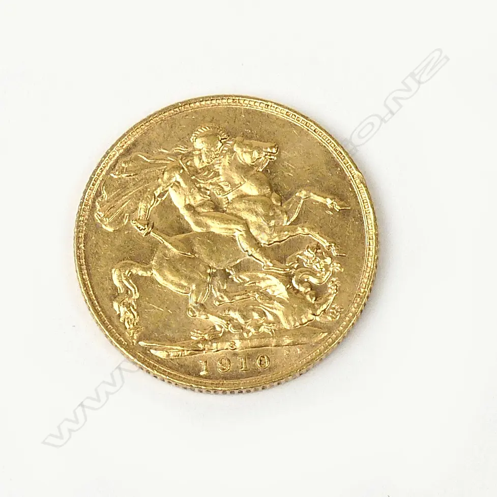 A 1910 full sovereign gold coin Image 1++