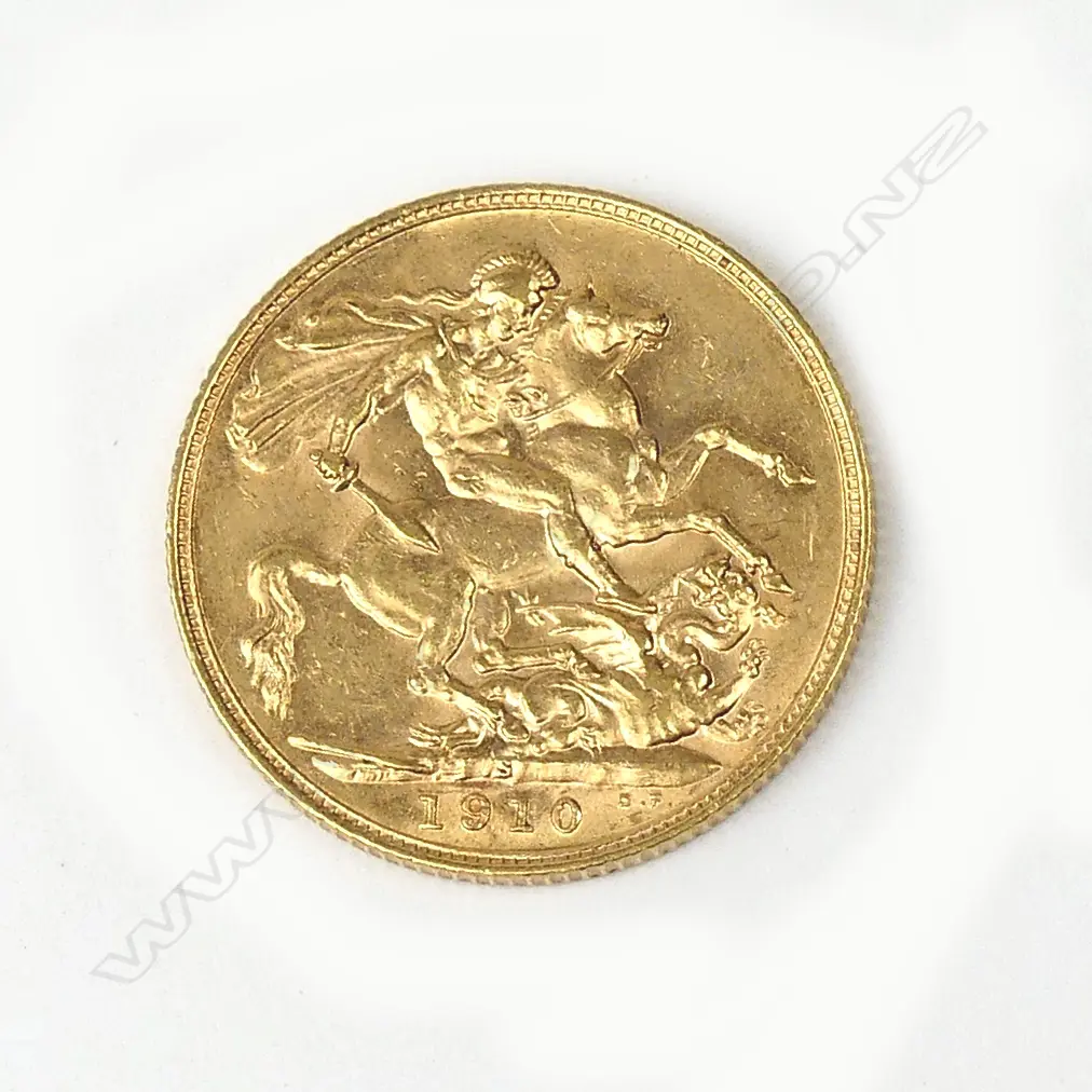 A 1910 full sovereign gold coin Image 1++