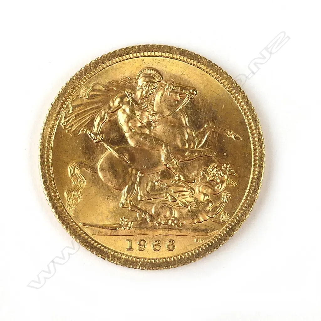A 1966 full sovereign gold coin Image 1++