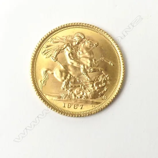 A 1967 full sovereign gold coin