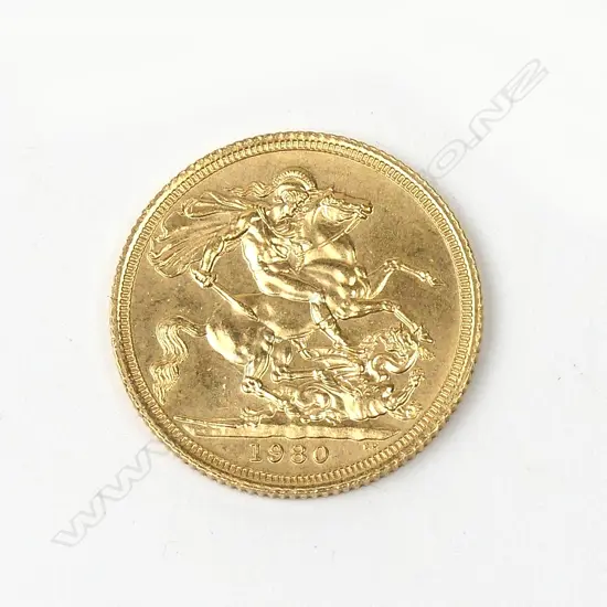 A 1980 full sovereign gold coin