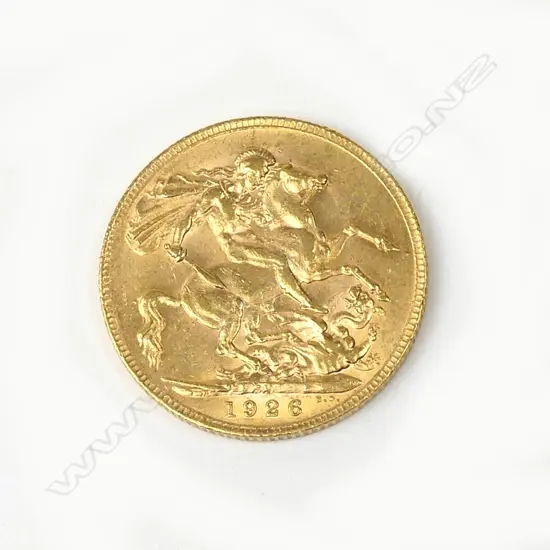 A 1926 full sovereign gold coin