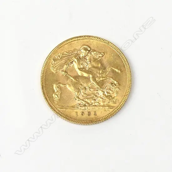 A 1931 full sovereign gold coin