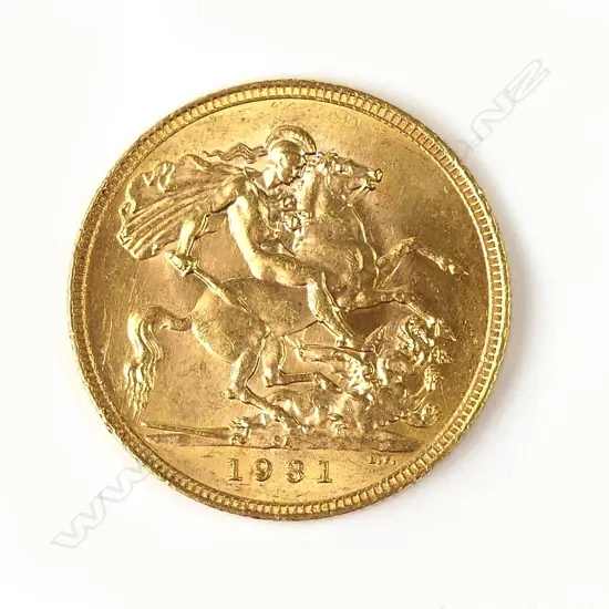 A 1931 full sovereign gold coin