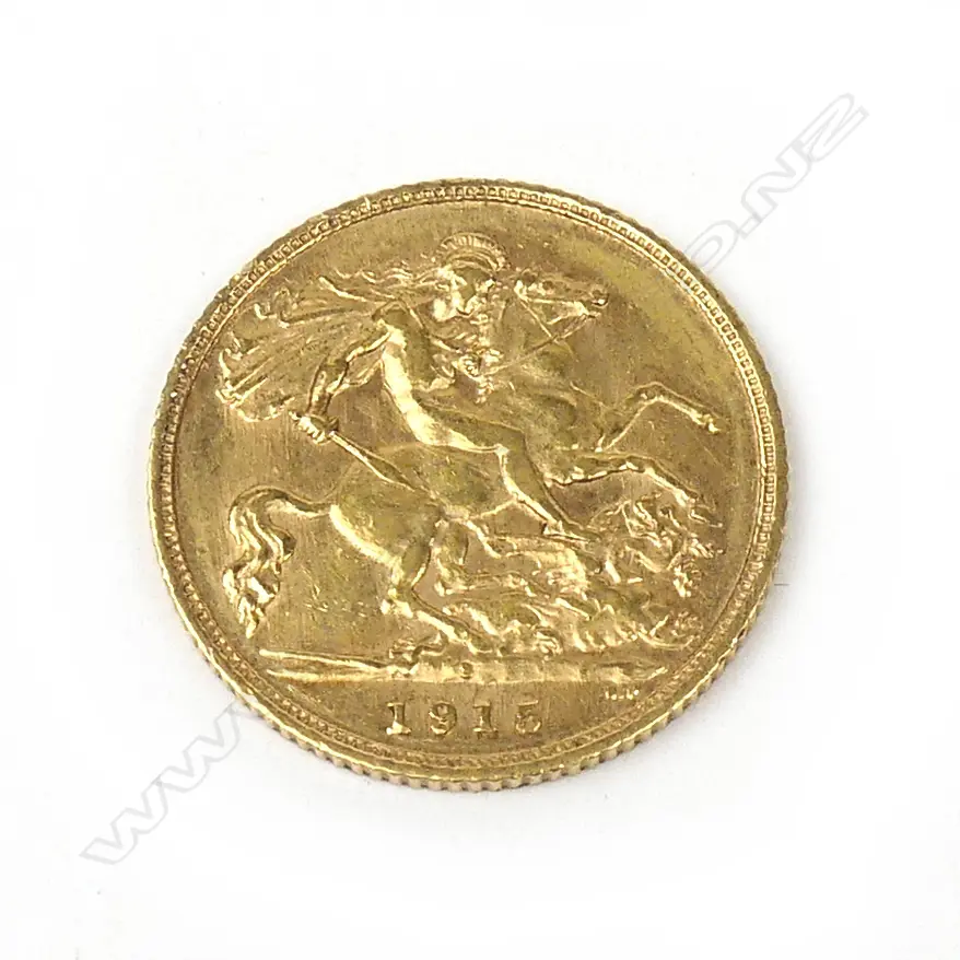 A 1915 half sovereign gold coin Image 1++