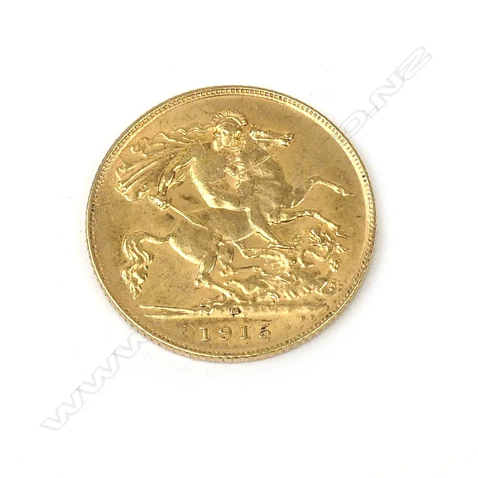 A 1915 half sovereign gold coin Image 1++