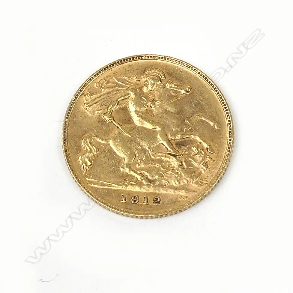 A 1912 half sovereign gold coin Image 1++