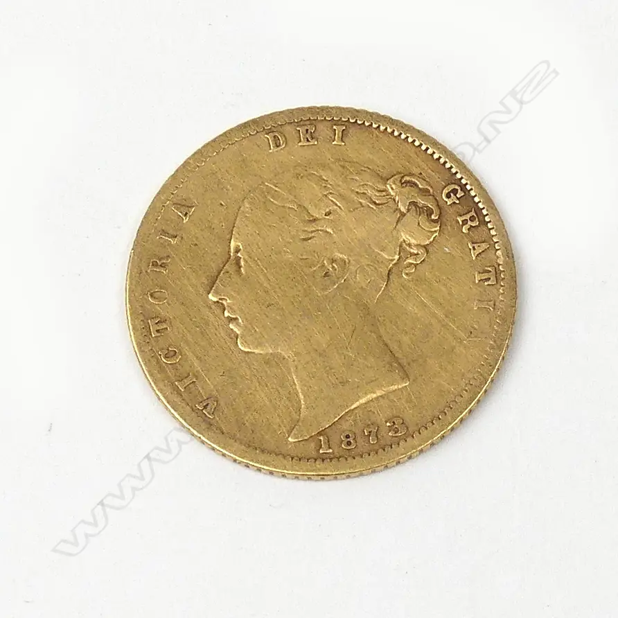 An 1873 gold half-sovereign Image 1++