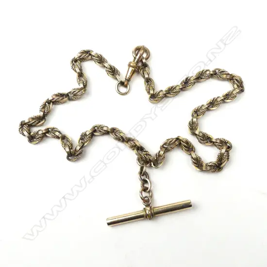 A c1900 9ct yellow gold Prince of Wales link Albert chain