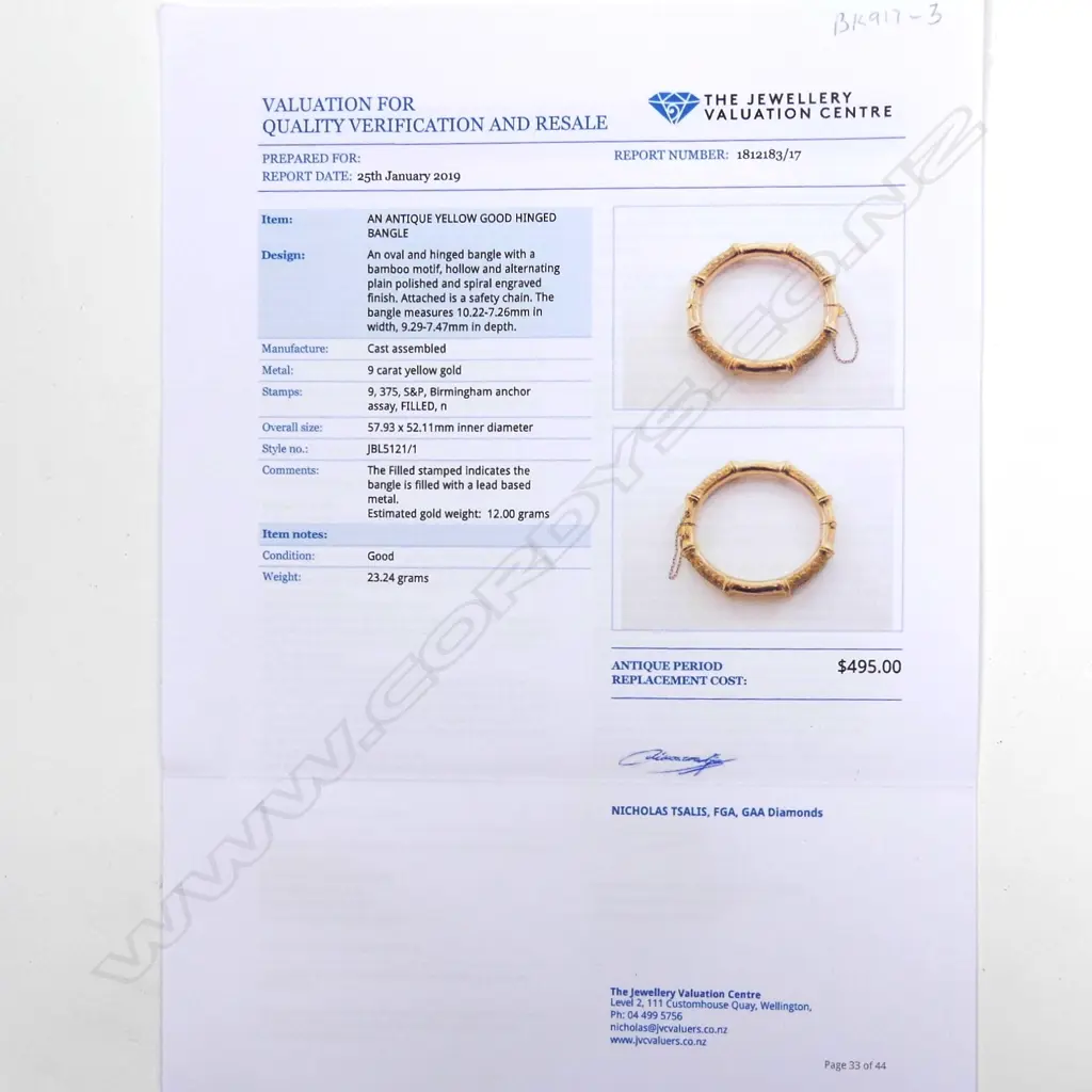 An early 1900s 9ct gold bangle Image 1++