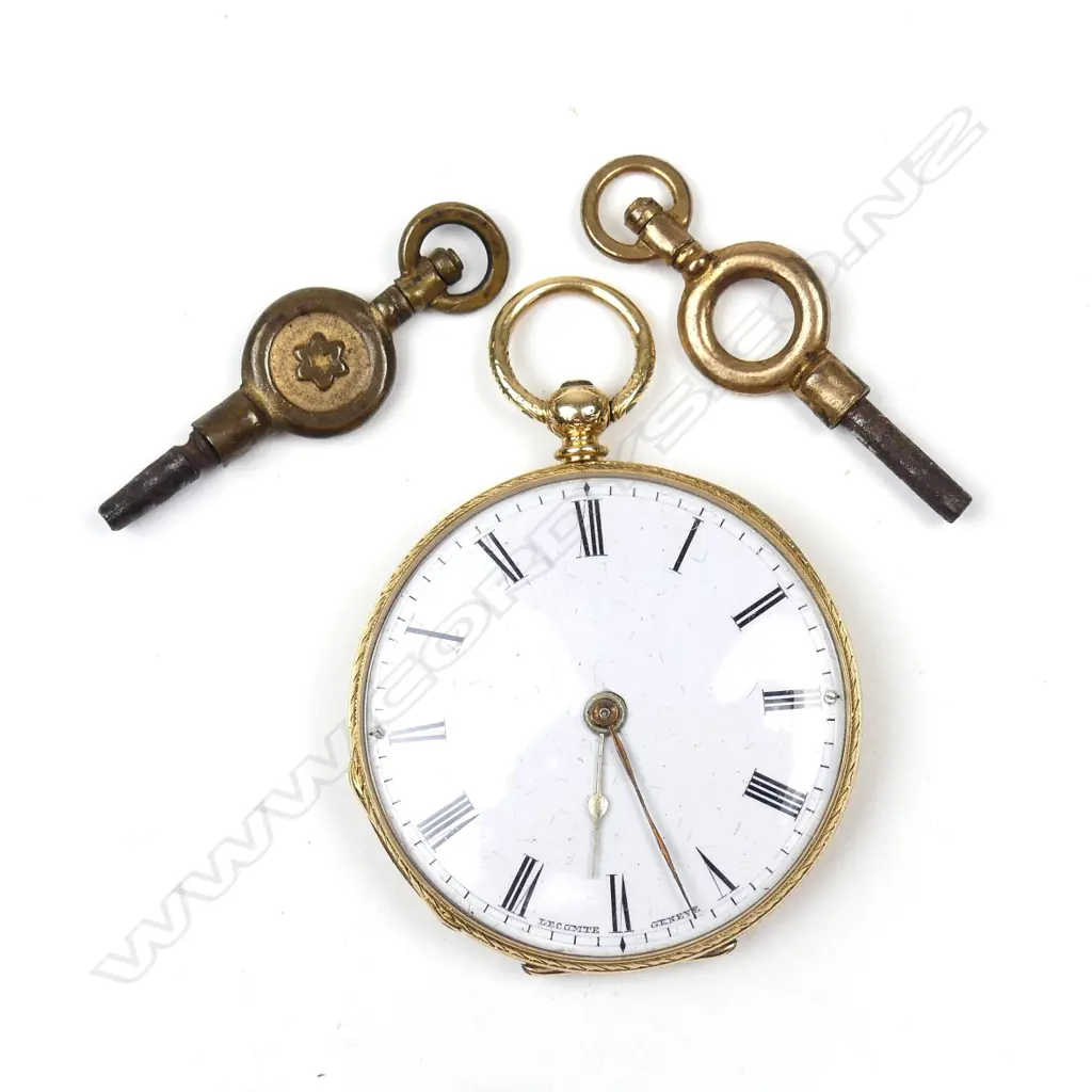 A 19thC 18ct. yellow gold mid-sized open faced pocket watch Image 1++