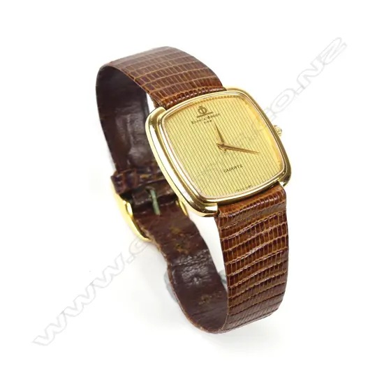 A 1980s gent's Baume & Mercier 18ct. yellow gold wristwatch