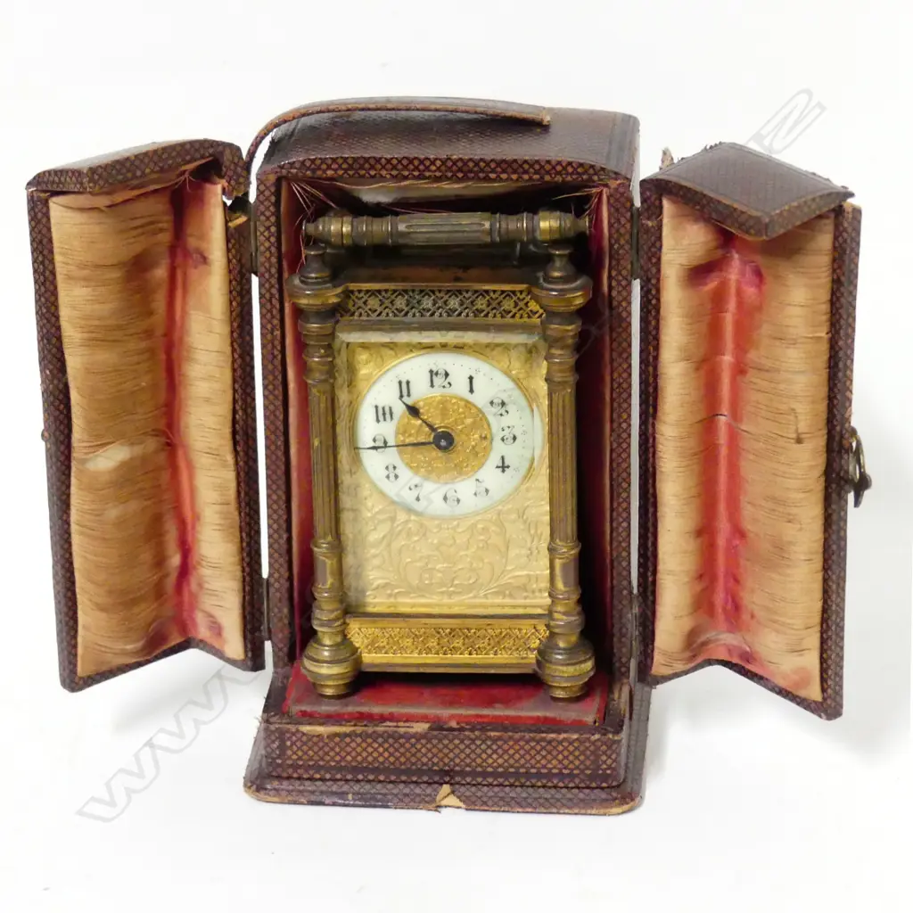 A 19thC decorative French cased carriage clock Image 1++