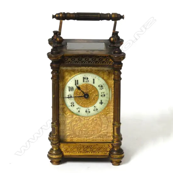 A 19thC decorative French cased carriage clock