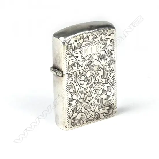 A mid/late 20thC silver cased Zippo lighter