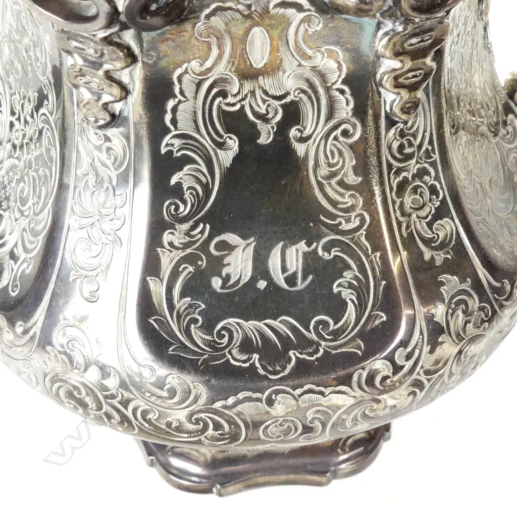 A four piece Victorian silver tea and coffee set Image 1++