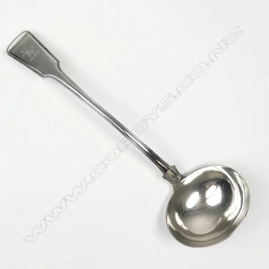 A George III silver soup ladle Image 1++