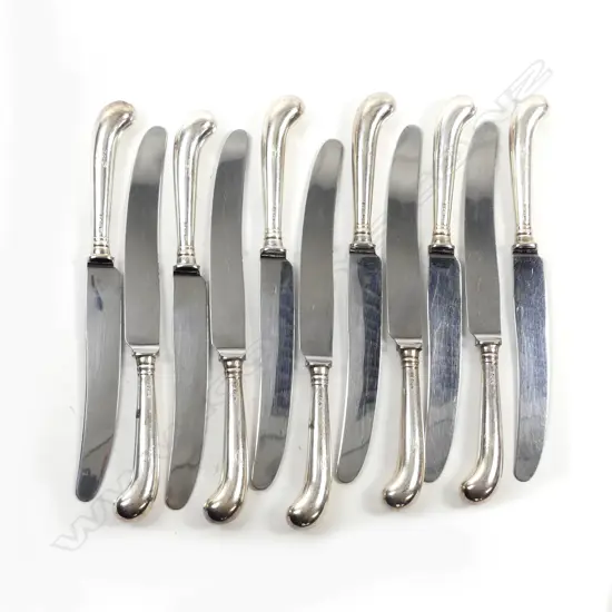 Twelve silver handled knives