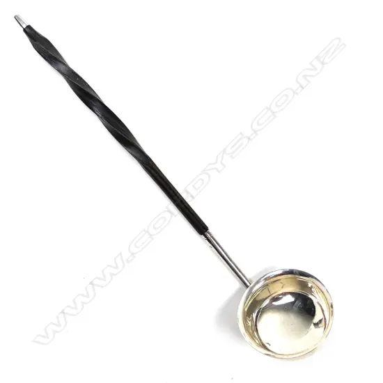 A Victorian silver and baleen small toddy ladle
