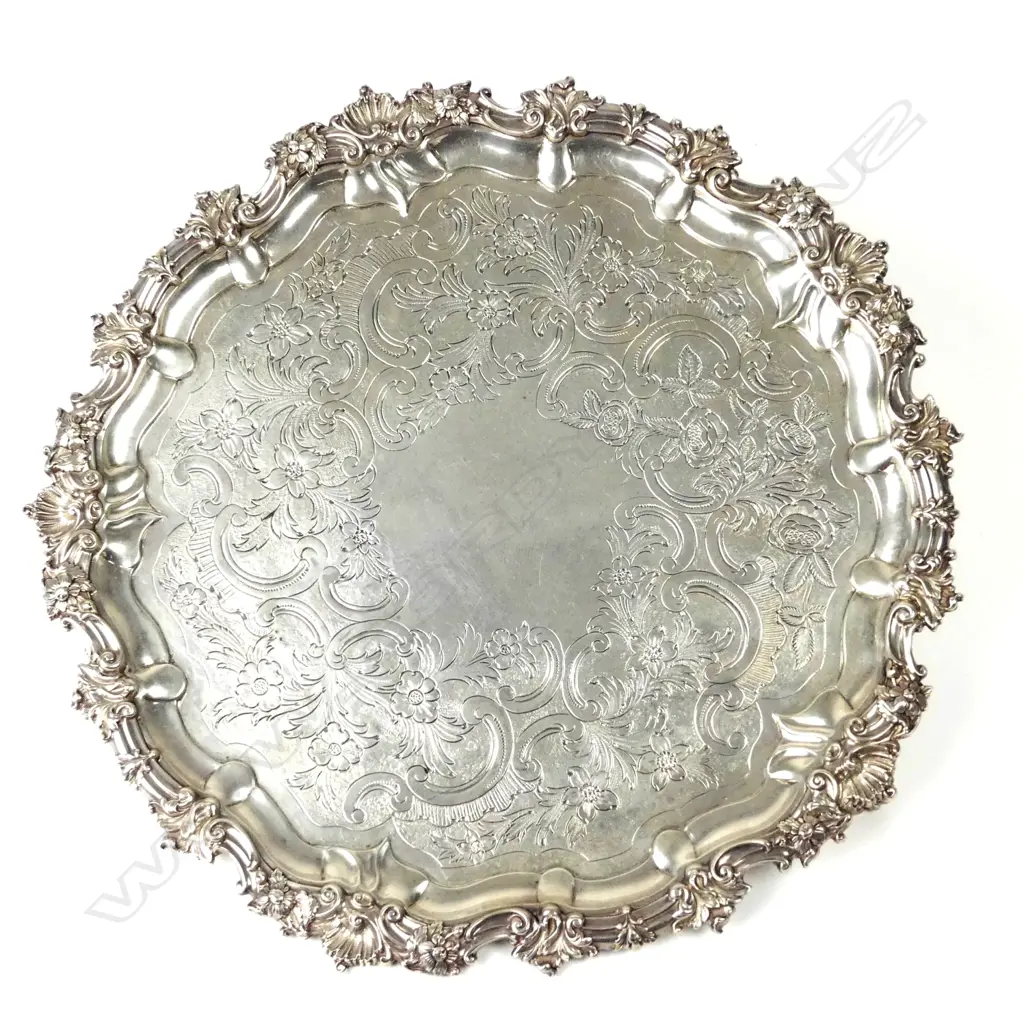 An early Victorian Scottish silver salver Image 1++