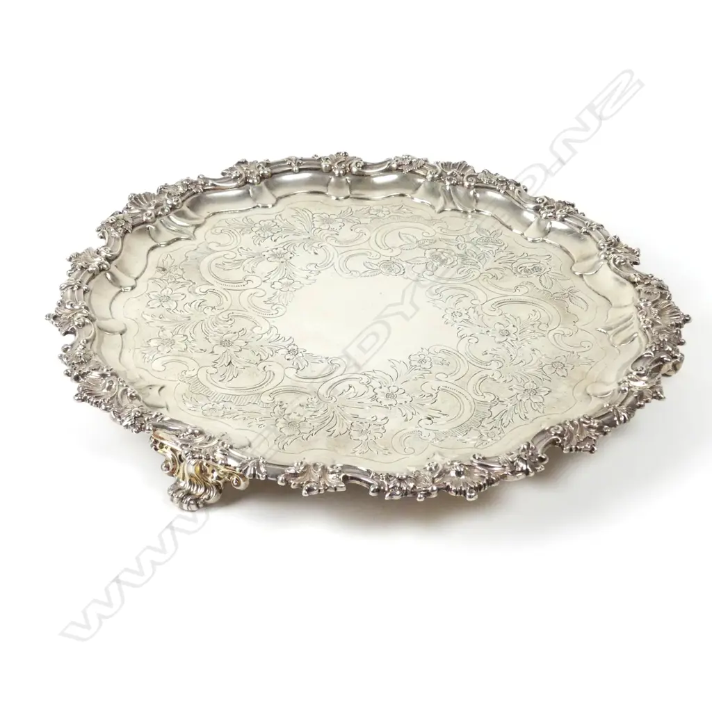 An early Victorian Scottish silver salver Image 1++