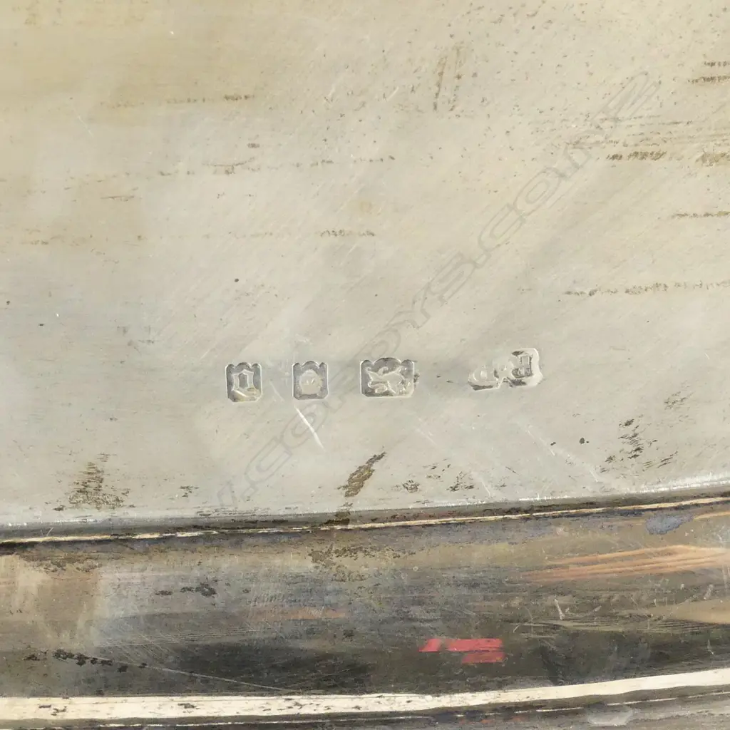 An early 1900s silver two handled tray Image 1++