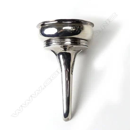 A George III Scottish silver wine funnel