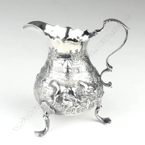 A Georgian silver cream jug