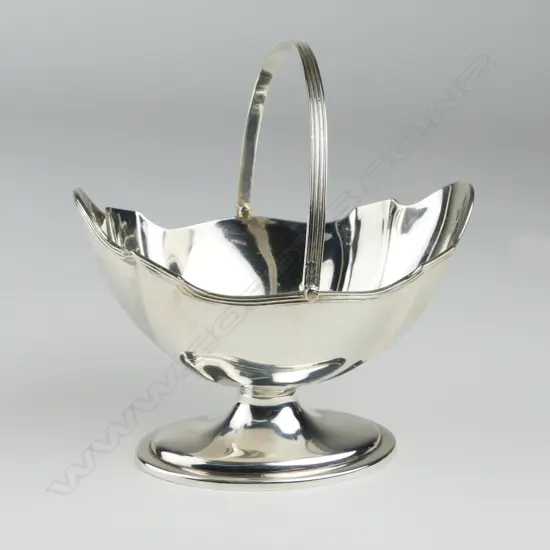 A Victorian silver sugar basket