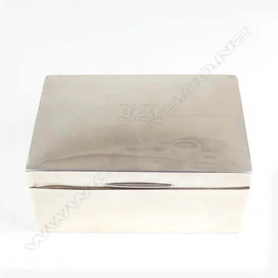 A silver card box