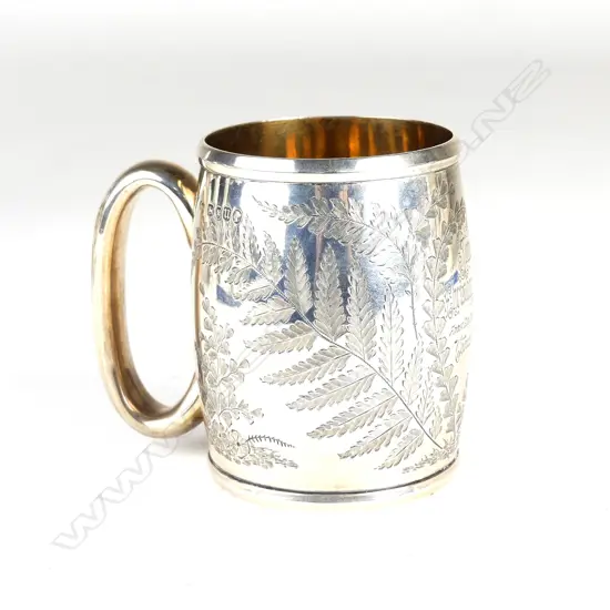 A Victorian silver christening mug