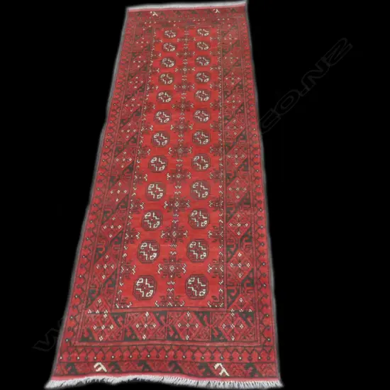 A Turkoman hand knotted runner