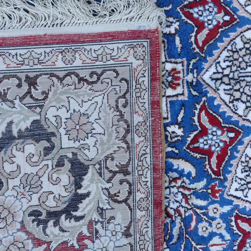A fine silk pile and silk foundation hand knotted carpet Image 1++