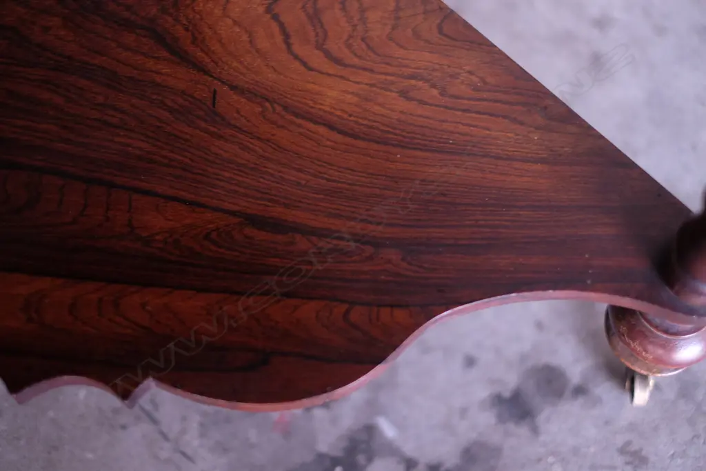 An early 19thC rosewood three tier corner whatnot Image 1++