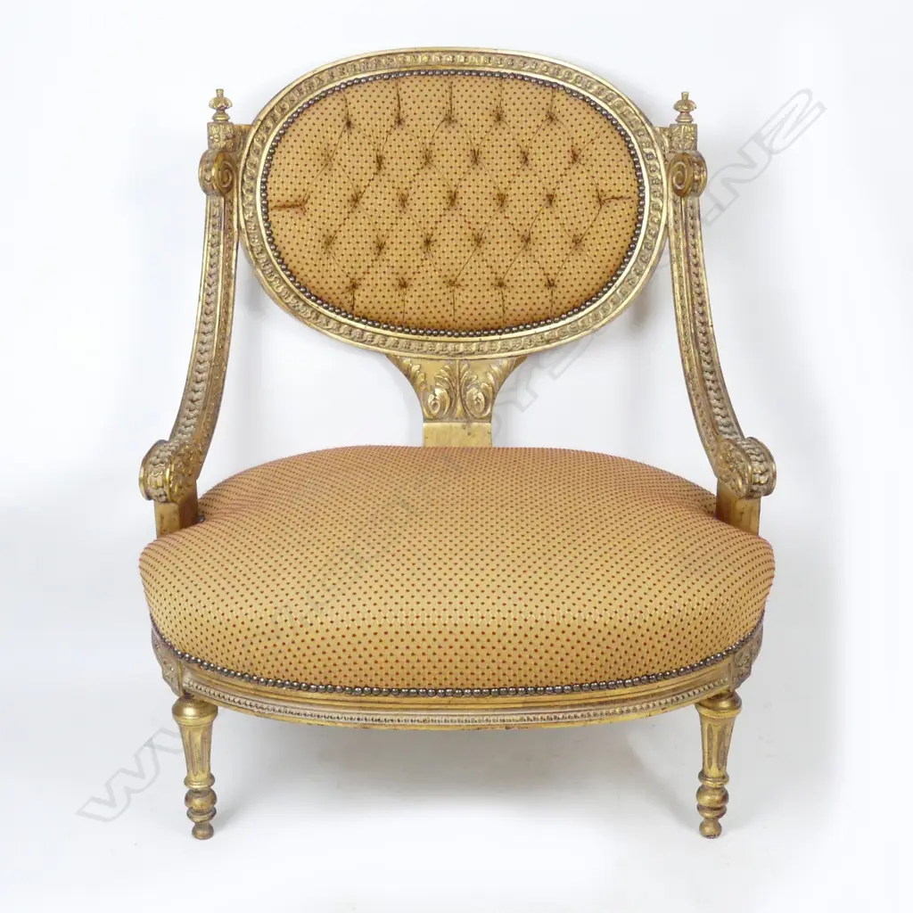 A French style open elbow armchair Image 1++
