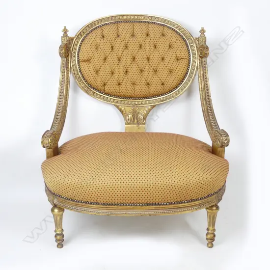 A French style open elbow armchair