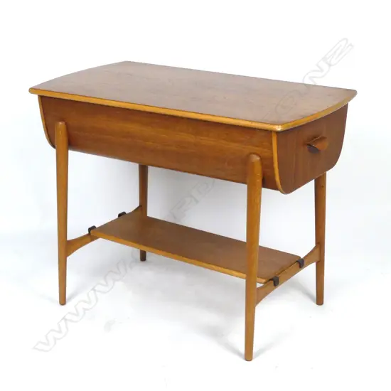 A Danish mid-century teak worktable