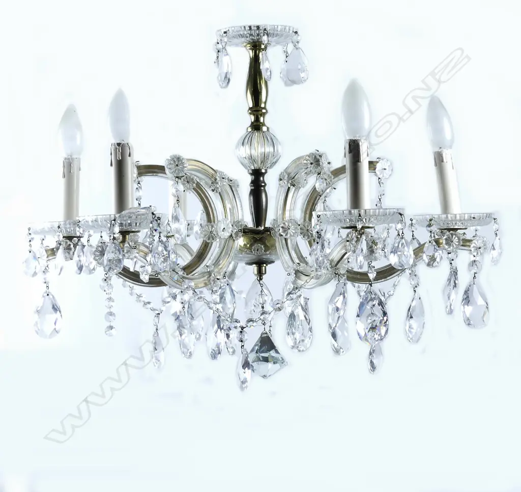 A six-branch crystal chandelier Image 1++