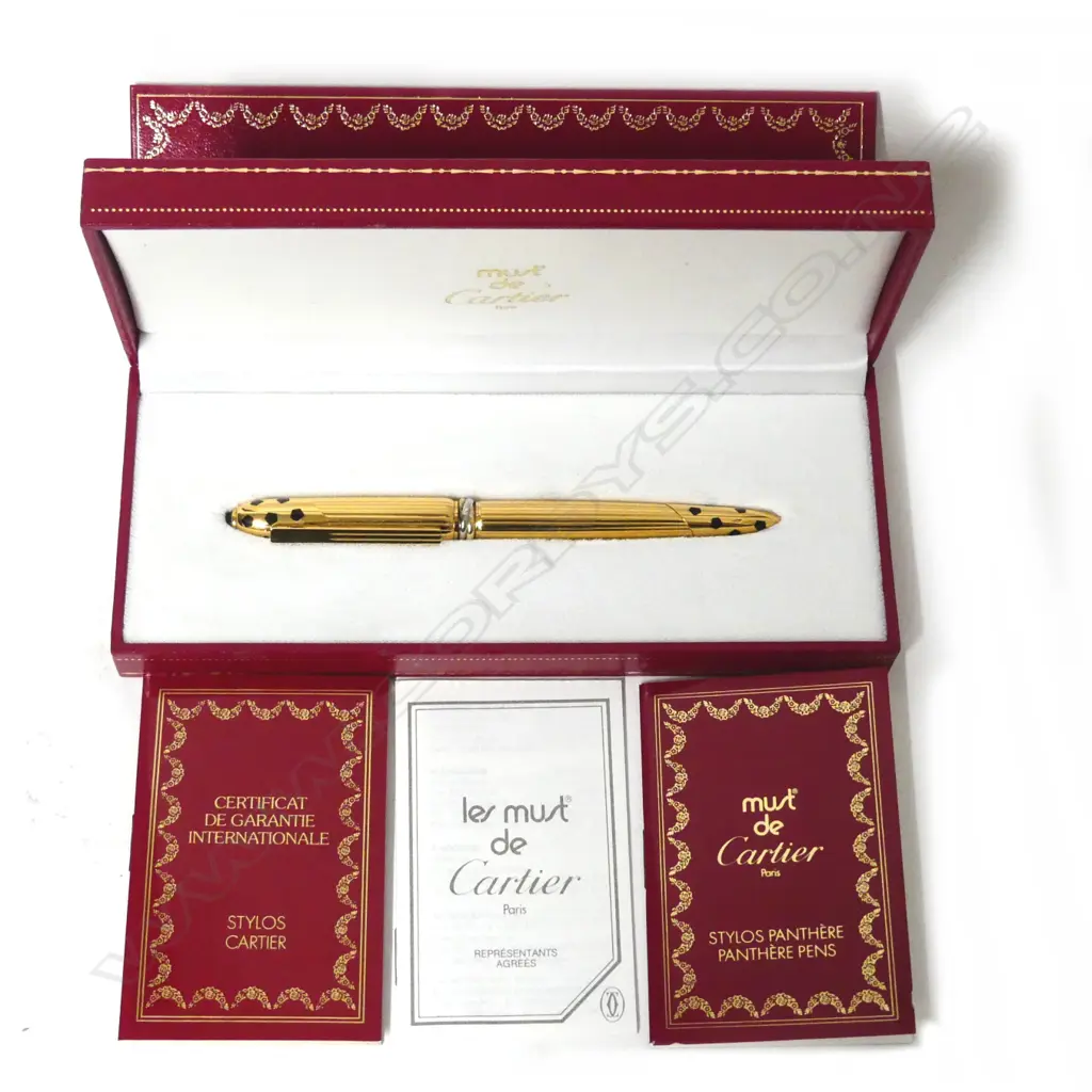 An as new Cartier gold plated Panthère ball-point pen Image 1++