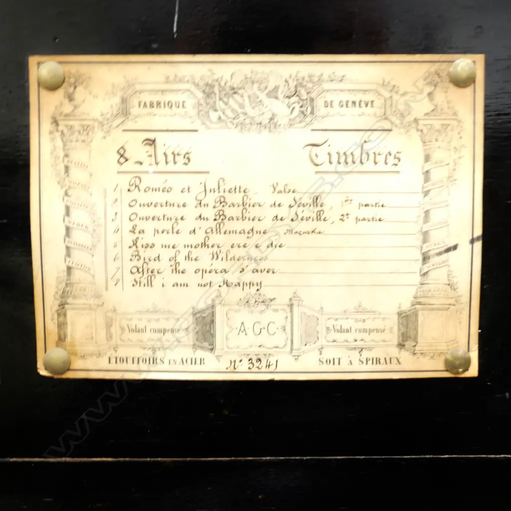 A 19thC French eight airs music box Image 1++