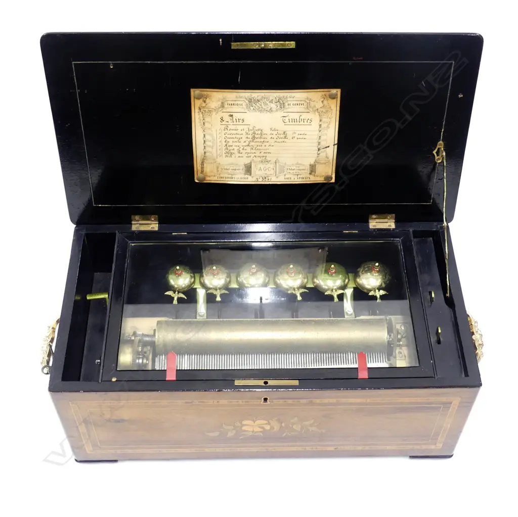 A 19thC French eight airs music box Image 1++