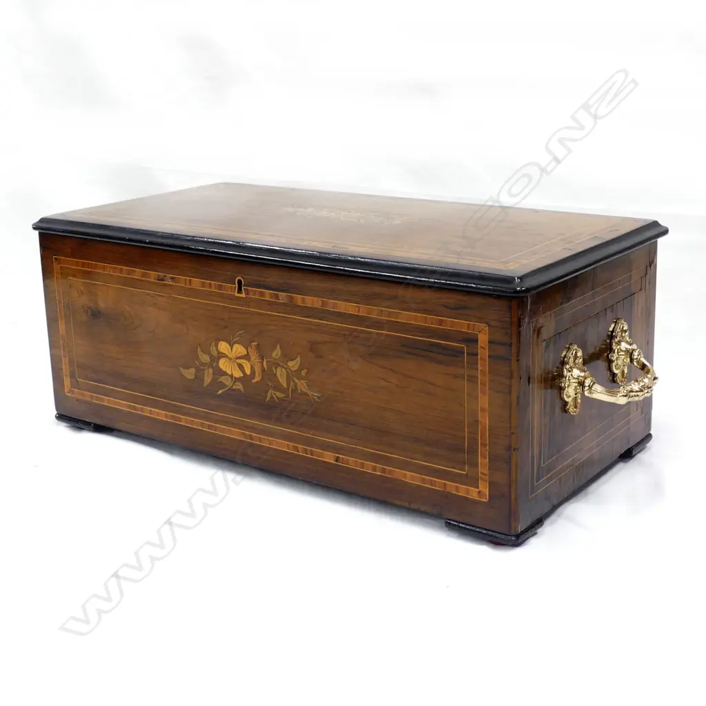 A 19thC French eight airs music box Image 1++