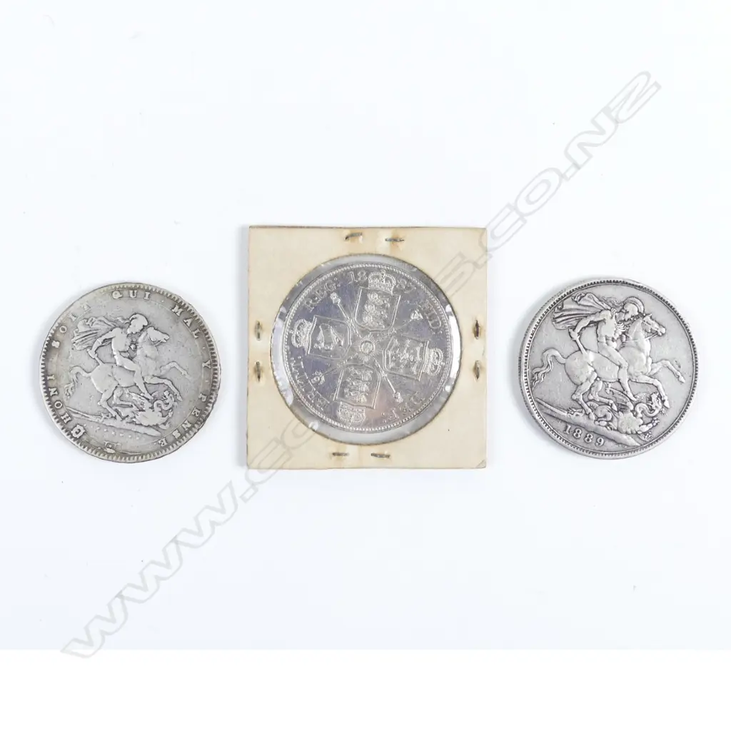Three British silver crowns Image 1++