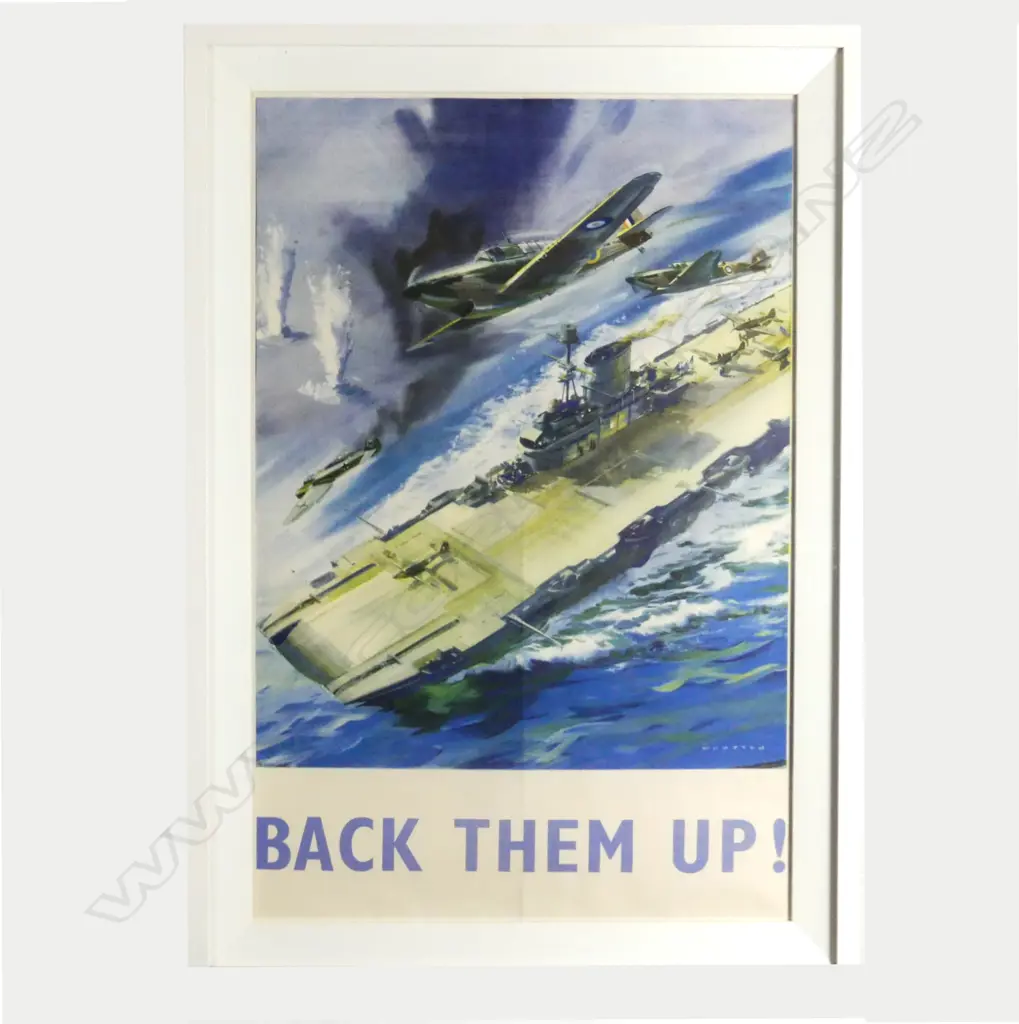 A framed WWII propaganda lithograph Image 1++
