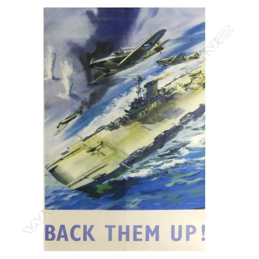 A framed WWII propaganda lithograph Image 1++