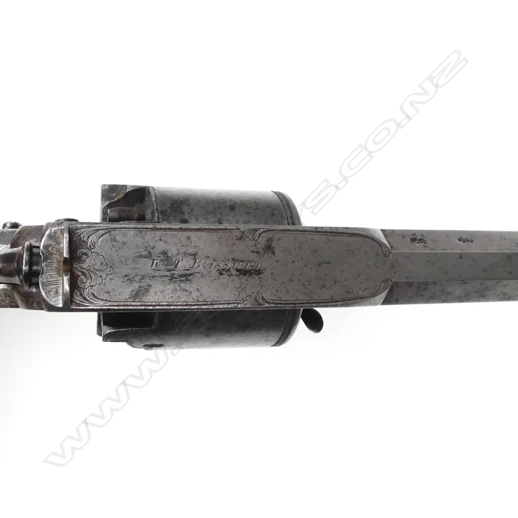 A scarce 2nd Model Tranter's Patent self-cocking percussion revolver with New Zealand history Image 1++